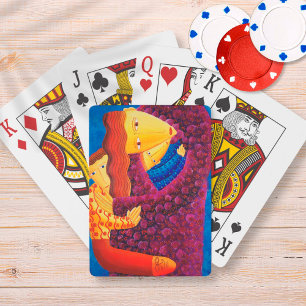 Baralho Mãe e Filhos pintando Arte Contemporânea da Famíli