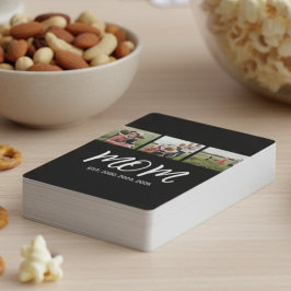 Baralho Mãe Estabeleceu Foto Negra 3 com Script Negrito Mo