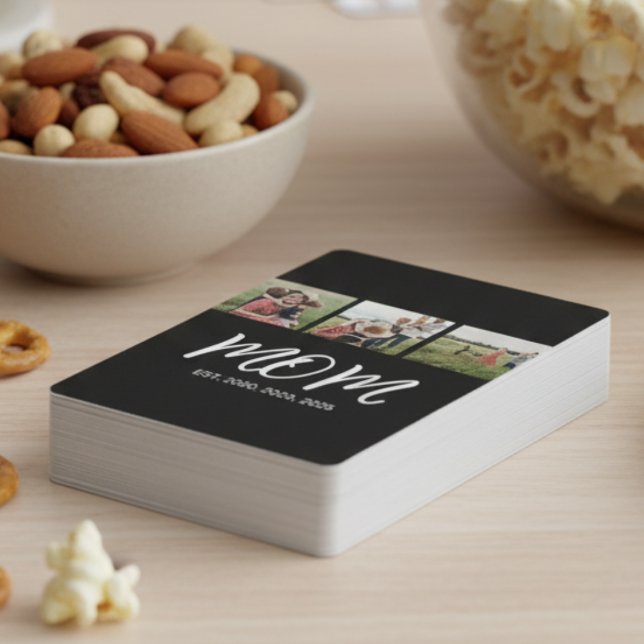 Baralho Mãe Estabeleceu Foto Negra 3 com Script Negrito Mo (Criador carregado)