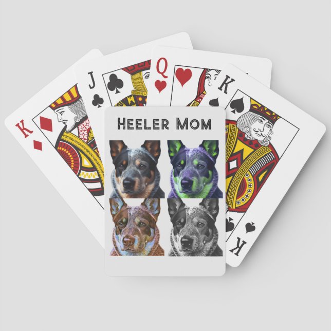 Baralho Mãe Heeler Blue Heeler Cadela (Verso)