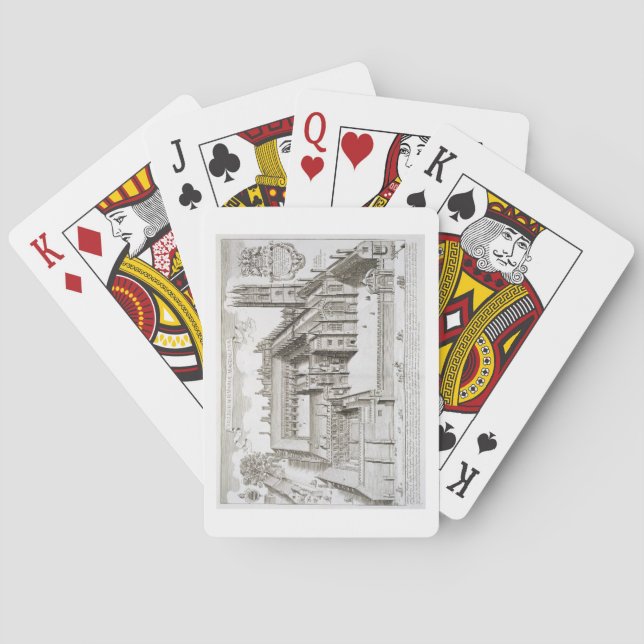 Baralho Magdalen College, Oxford, de Oxonia Illustrata (Verso)