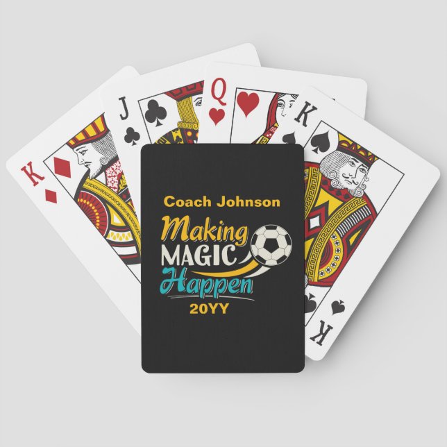 Baralho Magia do Fazer de futebol acontece (Verso)
