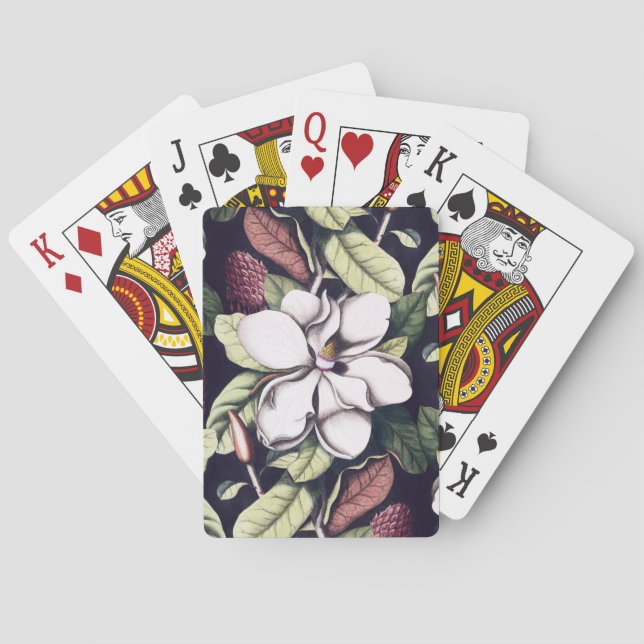 Baralho Magnolia Flower Pattern (Verso)