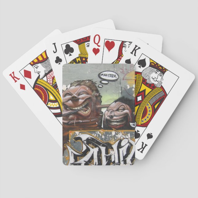 Baralho Mah coza, Grafite, Cartões de Reprodução Clássicos (Verso)