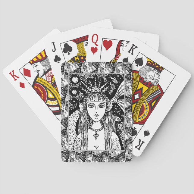 BARALHO MALHA GÓTICA, SEIO NEGRO FANTASY WHIMSY (Verso)