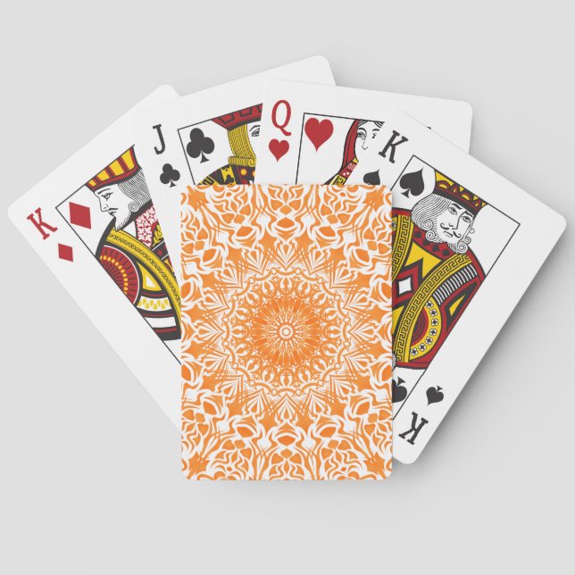 Baralho Mandala Tribal Laranja (Verso)