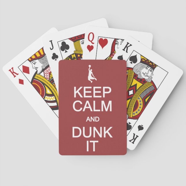 Baralho Mantenha a calma e duna As cartas de jogar (Verso)