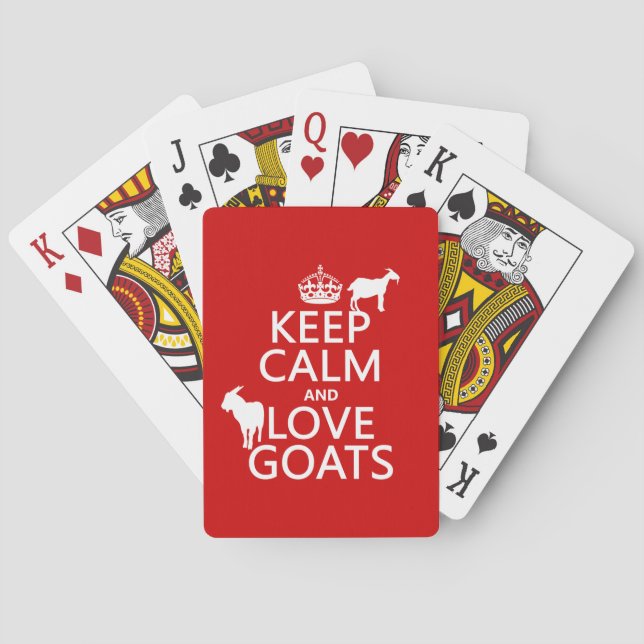 Baralho Mantenha Calma e Goats de Amor (Verso)
