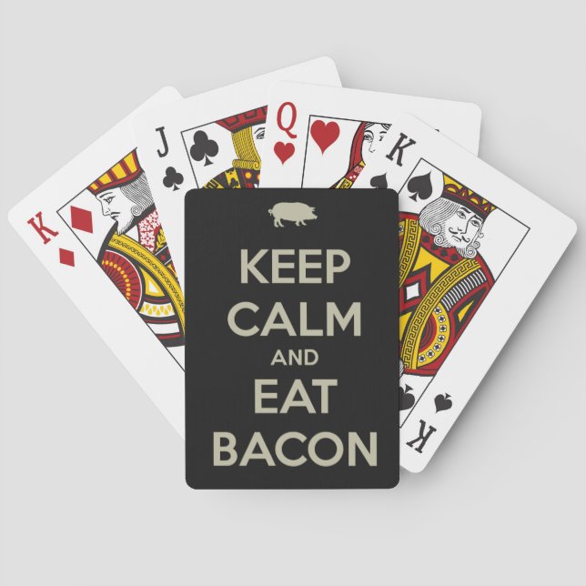 Baralho Mantenha calmo e coma o bacon (Verso)