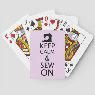 Baralho Mantenha calmo para sew em artesanatos