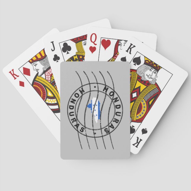 Baralho Map of Honduras, Postal Passport Stamp (Verso)