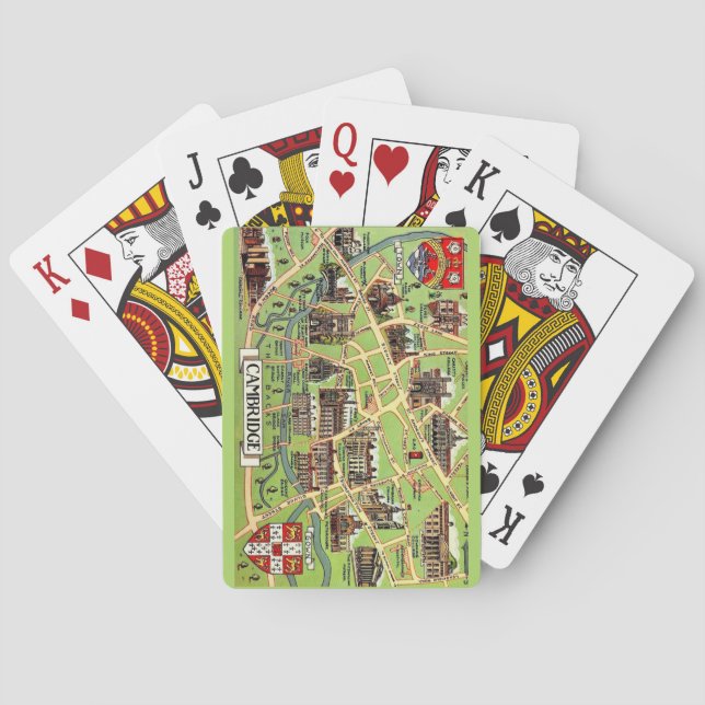 Baralho Mapa Antigo de Cambridge de Cartas de Jogar (Verso)