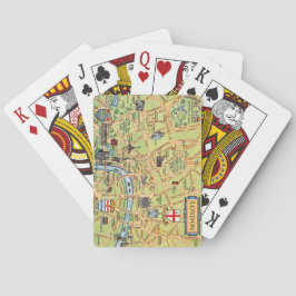 Baralho Mapa coloridamente ilustrado de Cartões Jogadores
