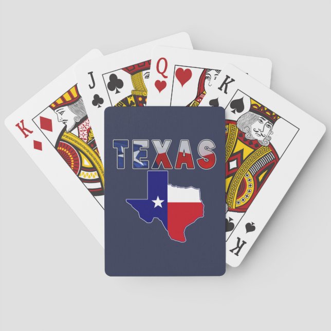 Baralho Mapa da bandeira com Texas (Verso)