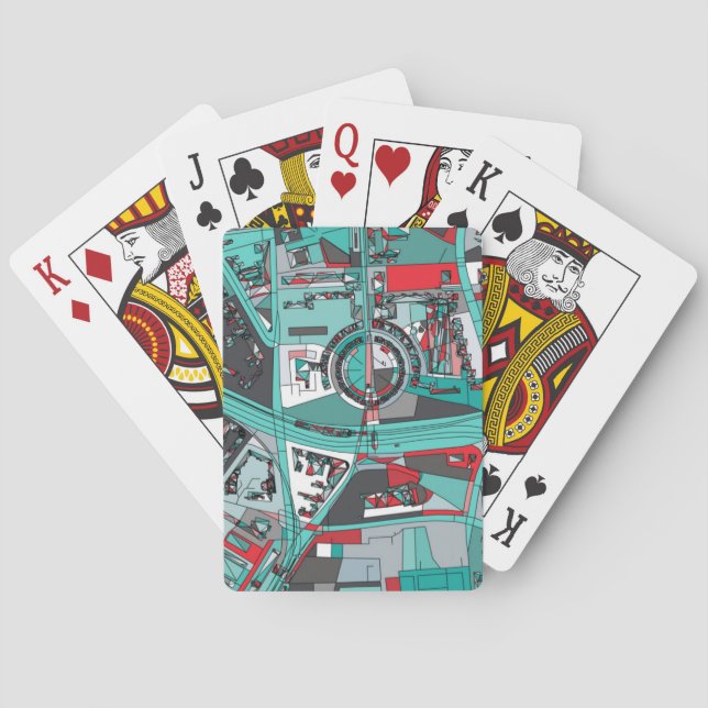 Baralho Mapa de Berlim, Alemanha (Verso)