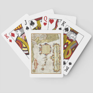 Baralho Mapa do litoral da África Ocidental, 1596 (mão