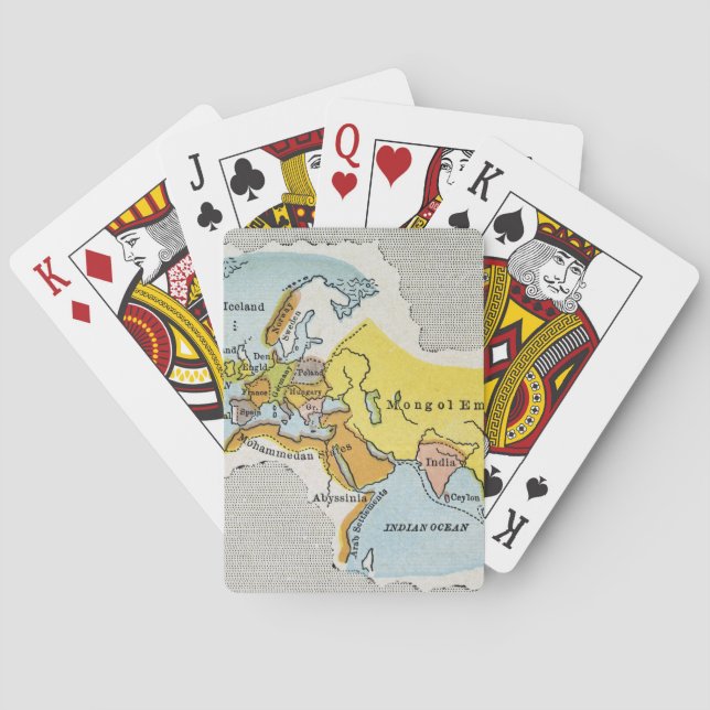 Baralho MAPA DO MUNDO, c1300. (Verso)