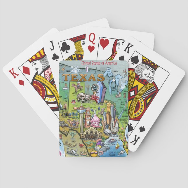 Baralho Mapa do Texas USA (Verso)
