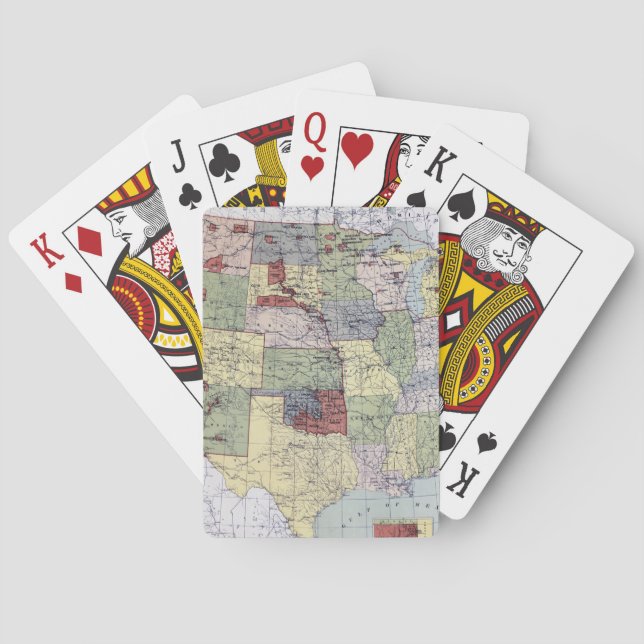 BARALHO MAPA: RESERVAS, 1892 (Verso)