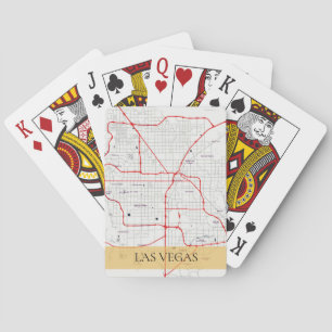 BARALHO MAPA VERMELHO BRANCO DO ESBOÇO DE LAS VEGAS NEVAD