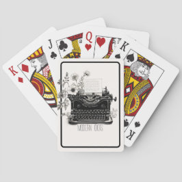 Baralho máquina de escrever poetas tpd arte moderna nova e