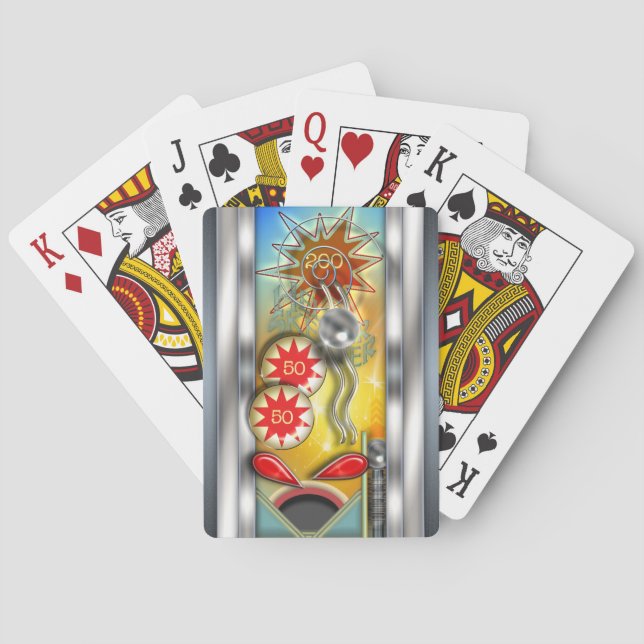 Baralho Máquina de Pinball Retro Engraçada (Verso)