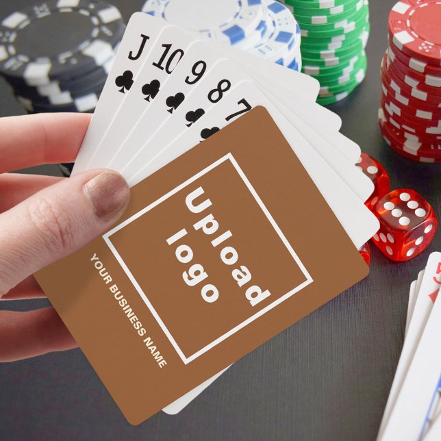 Baralho Marca de negócios castanho em cartas de jogar (Brown business brand on playing cards)