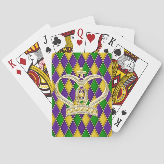 Baralho Mardi Gras Harlequin Diamond Crown (Verso)