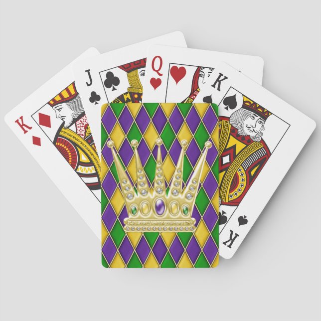 Baralho Mardi Gras Harlequin Diamond Crown (Verso)