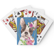 Marisol, o Bulldog Francês Rico Jogando Cartões