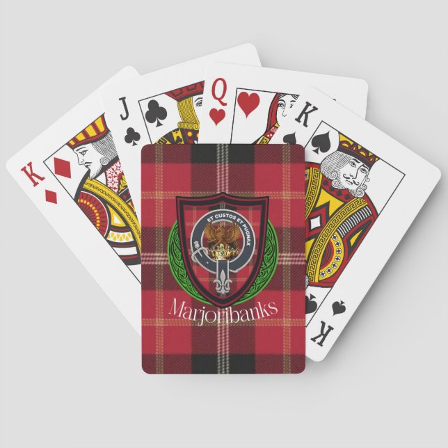Baralho Marjoribanks Scottish Clan Tartan & Crest (Verso)