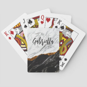 Baralho Mármore Negro e Branco