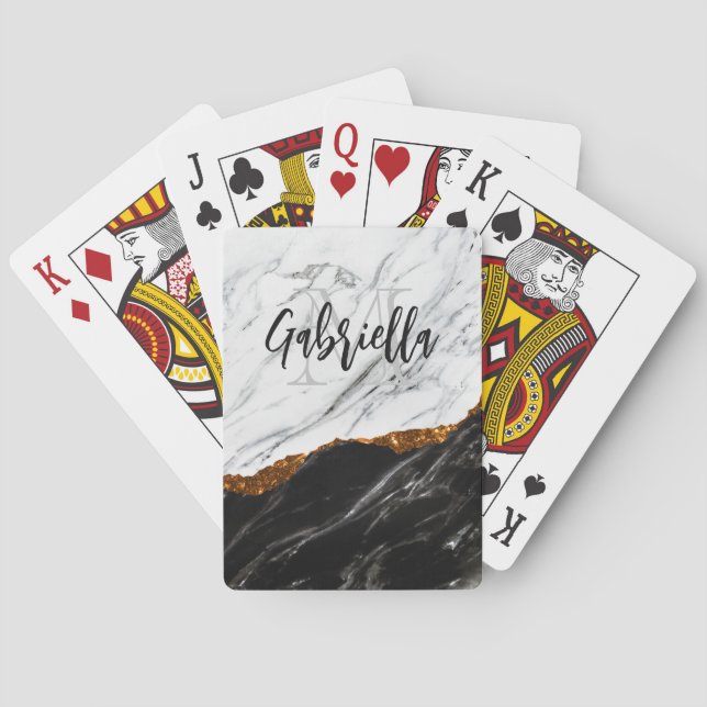 Baralho Mármore Negro e Branco (Verso)