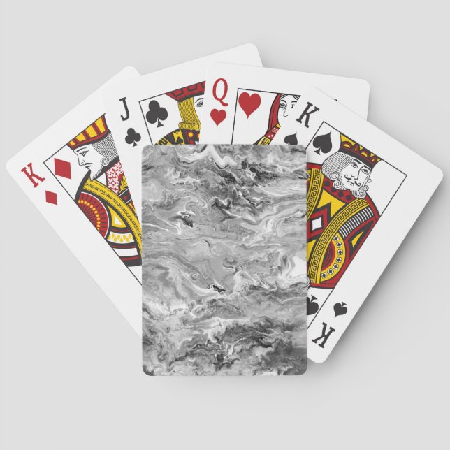 Baralho Mármore preto-branco (Verso)