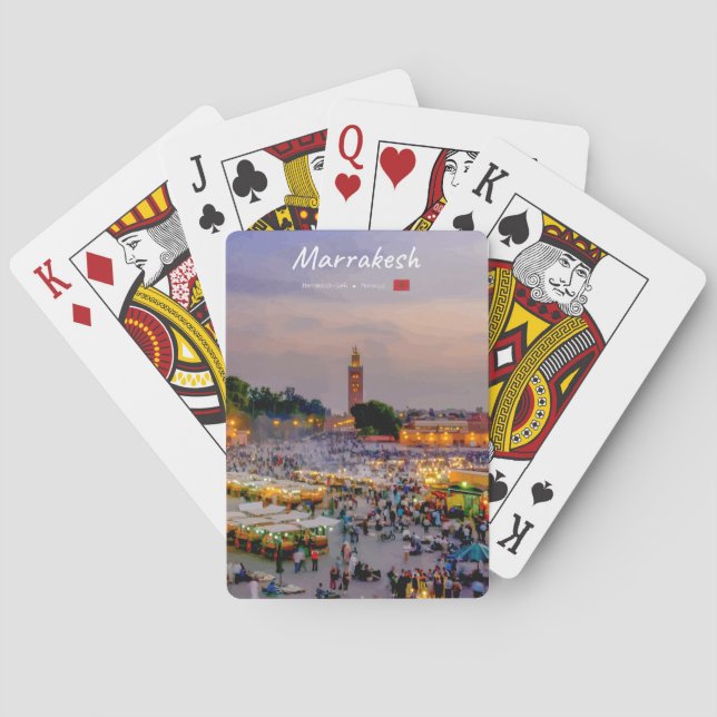 Baralho Marraquexe, Marrocos - Praça Jemaa el Fnaa (Verso)
