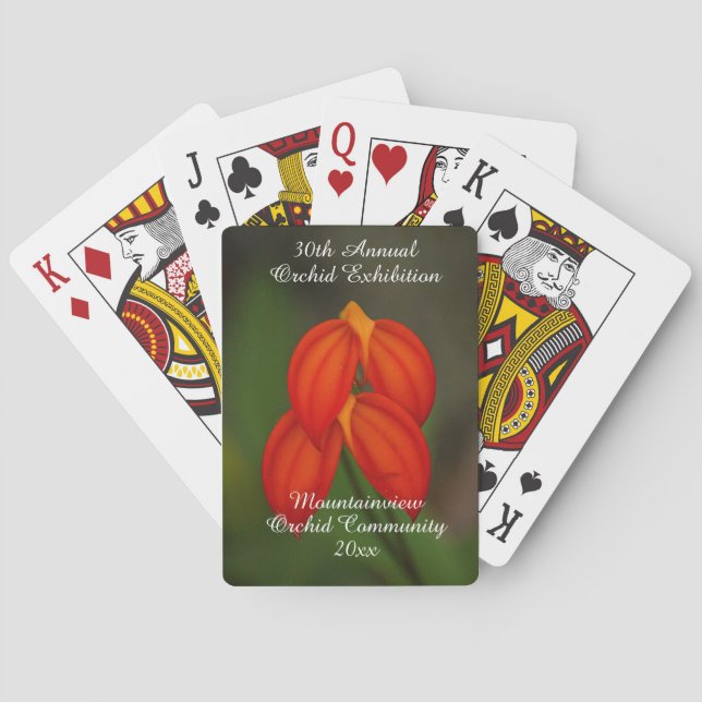 Baralho Masdevallia ignea Orquídea (Verso)