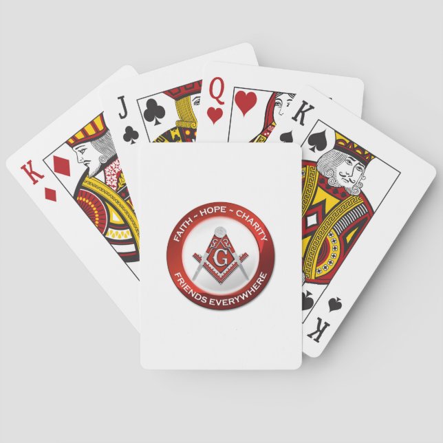 Baralho Masonic Playing Cards Red (Verso)