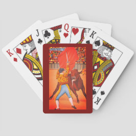 Baralho Matador segura Cabo Vermelho com Touro Zangado, Ju