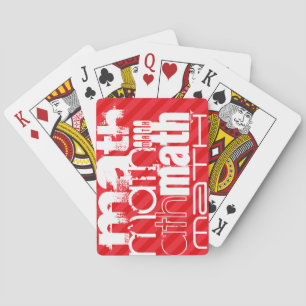 Baralho Matemática; Escarlate Red Stripes