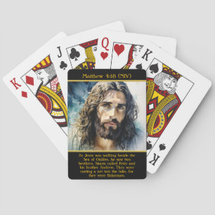 Baralho Mateus 4:18 Jesus Radia Serenidade em Aquarela
