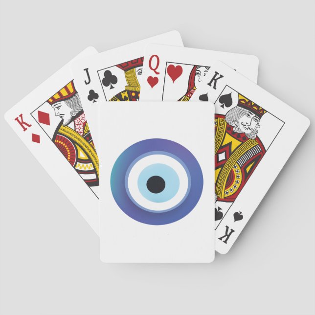 Baralho Mau Olho Artístico Azul Grego (Verso)