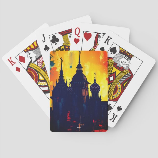 Baralho Medieval castle art deck (Verso)