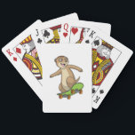 Baralho Meerkat as Skater with Skateboard<br><div class="desc">This design is the perfect gift for a birthday,  Christmas and other celebrations. It is suitable for women,  men and kids.</div>