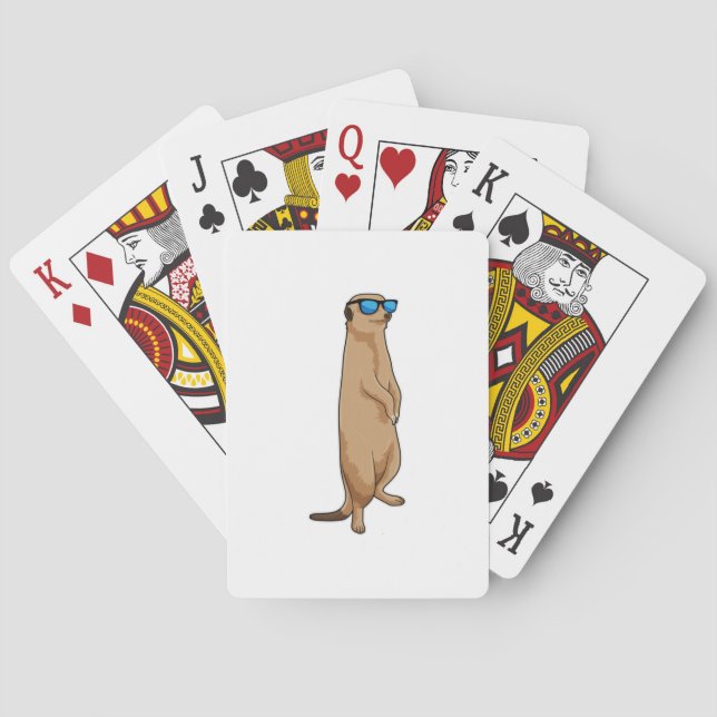 Baralho Meerkat com óculos de sol (Verso)