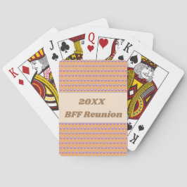 Baralho Melhor Amigo da Reunião Bolinhas Azul Pêssego BFF