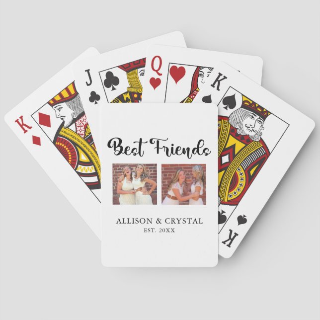 Baralho Melhor Amigos Calliografia 2 Foto Colagem BFF (Verso)