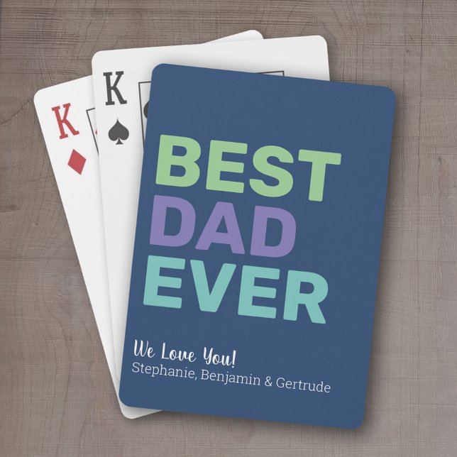 Baralho Melhor Pai de sempre - Saudação Whimy (Personalized playing cards - Best Dad Ever)