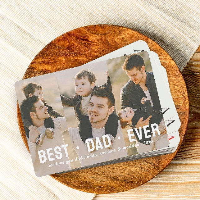 Baralho Melhor Pai Ever 3 Fotografia Personalizada (Criador carregado)