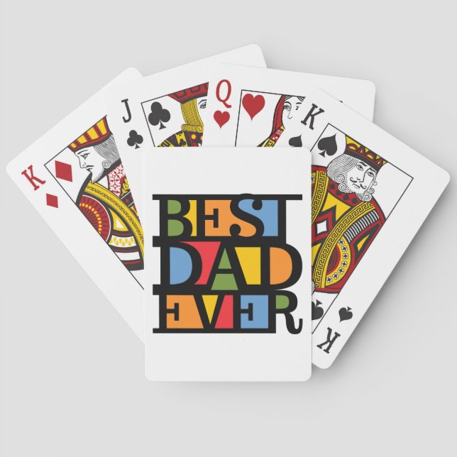 Baralho MELHOR PAI NUNCA jogando cartas (Verso)