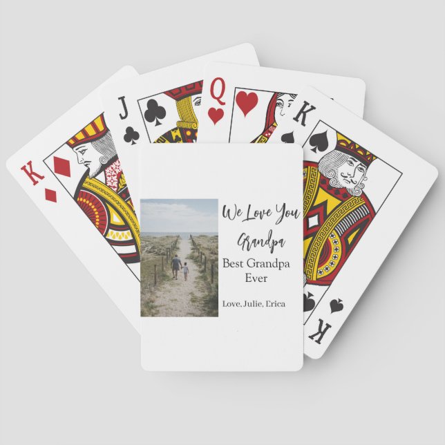 Baralho melhor vovô de todos os avós com fotos clássicas (Verso)